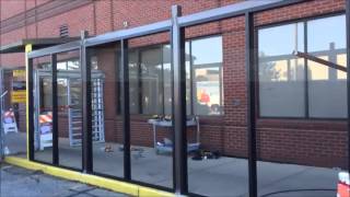 Turnstile amp Custom Glass Canopy Installation [upl. by Rad]