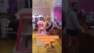 Lady tries to attack someone then plays victim 😳 Part 1amp2 PublicFreakout TikTok Karen [upl. by Aisya]