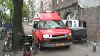 bijna aanrijding met politie 13110 A1 VAN WOUSTRAAT AMSTERDAM RIT195 [upl. by Maurilla]