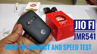 Reliance Jio Fi 3 JMR 541  Unboxing How To Connect Speed Test Wifi Router amp Personal Hotspot [upl. by Hoag]