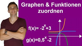 Exponentialfunktionen zu Graphen zuordnen  Mit Anleitung Aufgaben und Lösungen [upl. by Belak]