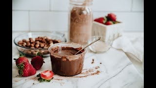 Healthy Homemade Nutella  Only 3 Ingredients and Dairy Free [upl. by Aicul]