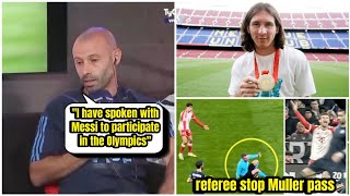 Mascherano spoke with Messi to participate in the Olympics Kane amp Muller turn tie for Bayern UCL [upl. by Servetnick]