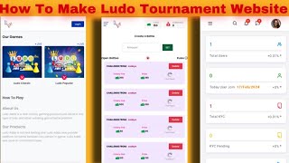 How To Make Ludo Tournament Website  Ludo Tournament Website Source Code Download [upl. by Eillak]