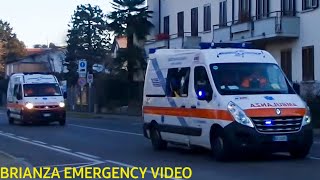 RARE 2x Ambulanza Croce Bianca Giussano in emergenza [upl. by Loydie801]