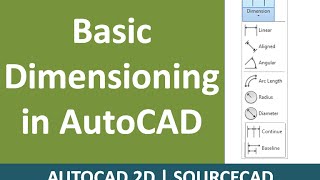 Basic dimensioning in AutoCAD [upl. by Niwred]