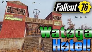 Watoga Hotel Camp  Fallout 76 Base Build [upl. by Hilaire]