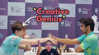 Ultra creative Daniil Dubov beats ultra solid Vidit Gujrathi in just 23 moves [upl. by Lennod]