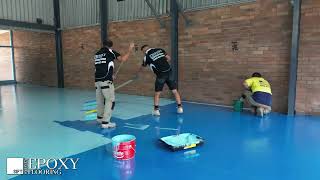 Sydney Epoxy FlooringGymea Technology High SchoolSport court [upl. by Marilla]