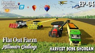 909000 L Sorghum harvested from one field  EP04  Flat Out Farm  Farming Simulator 22 [upl. by Anyt153]