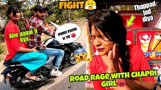 Chapri girl ko bike mai ghooma rha tha😡pakda gya police case kregi😤Road rage😡Gurman5533 [upl. by Neelehtak]