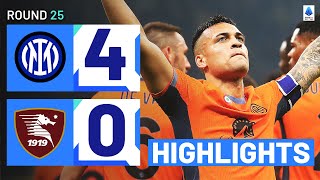 INTERSALERNITANA 40  HIGHLIGHTS  Inter triumph in San Siro goalfest  Serie A 202324 [upl. by Yffat]