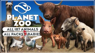 ▶ ALL 187 Planet Zoo Animals amp Babies  Base Game amp All Packs [upl. by Einimod262]