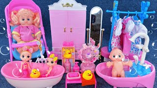 13 Minutes Satisfying with Unboxing Pink Bathtub Playset，Cute Princess Dress ASMR  Review Toys [upl. by Chud996]