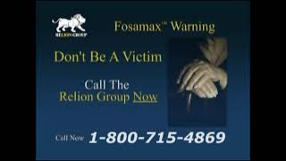 Relion Group Fosamax Warning 1min commercial 2012 [upl. by Ellatnahc]