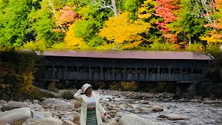 Beautiful scenery Kancamagus High Way Fall Foliage New England [upl. by Baldridge222]