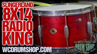 1930s Slingerland 8x14quot Radio King Snare Drum [upl. by Cissiee420]