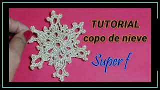 TUTORIAL DE COPO DE NIEVE EN CROCHET [upl. by Arundell]