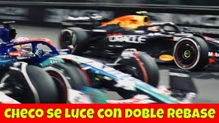 Ingeniero de Red Bull felicita a Checo Pérez por doble rebase durante el GP de Las Vegas Formula 1 [upl. by Airal]