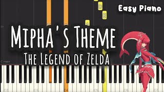 Miphas Theme  The Legend of Zelda Breath of the Wild Easy Piano Piano Tutorial Sheet [upl. by Artim800]