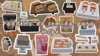 ✨ʕ´•ᴥ•ʔ 5 ADDONS DE COMIDA COTTAGECOREAESTHETIC PARA MINECRAFT PEBE ʕ´•ᴥ•ʔ✨ [upl. by Asilam772]