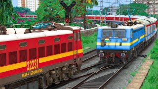 TWO TRAIN CROSSING IN SAME RAIL TRACK  BUMPY RAILROAD  Train Simulator  Railwork  NTG GAMING [upl. by Swirsky]