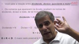 Dividendo Divisor e Quociente  Aluizio Costa  Dicas de Matemática e RLM [upl. by Kevan35]