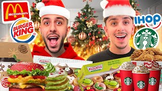 Trying HOLIDAY MENU ITEMS From Fast Food Restaurants Christmas Ft FaZe Rug [upl. by Cayla807]