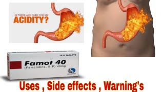 Famotidine tablet uses and side effects  Famotidine tablet 40 mg review [upl. by Nirahs]