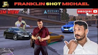 Franklin shot Michael in AUDURY Insurance Office  GTA V Gameplay  Michael Killed [upl. by Idnahr]