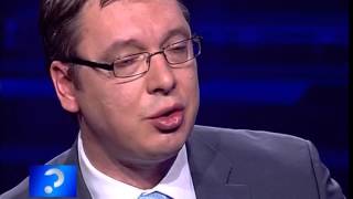 Aleksandar Vučić o finansiranju Zvezde i Partizana Upitnik 08042014 [upl. by Hsirrehc]