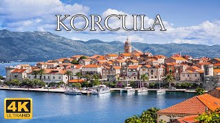 korcula island Croatia 🇭🇷  4K Drone Footage [upl. by Alexi]