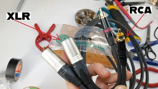 How to Make XLR to RCA Audio Cable DIY [upl. by Ahsratan]