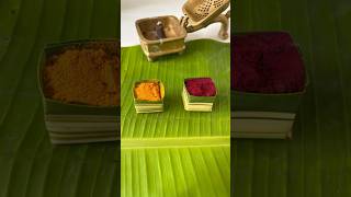 DIY Pasupu Kumkuma Set Meeru coconut leaves use chesi kuda cheyochu diy varalakshmivrathamdecor [upl. by Esikram272]