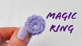 Left handed crochet Magic ring 3 EASY WAYS Tips and Tricks [upl. by Eberta]