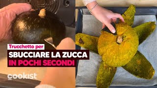 Come sbucciare la zucca in pochi secondi il trucchetto che ti cambierà la vita [upl. by Rory853]