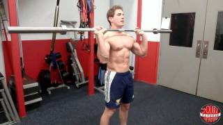 How To Standing StraightBar Military  Overhead Press [upl. by Weir]