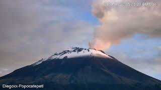 Increíble Camara Full Color Asi Esta Mañana El Volcan Popocatepetl Incandescence [upl. by Coad]