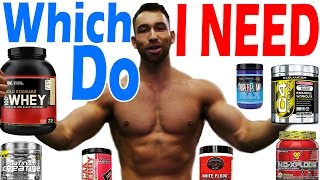 Which Supplements do I NEED to Take to Gain Muscle and Lose Fat ➟Should I take Pre Workout Best 2017 [upl. by Kcirdec]