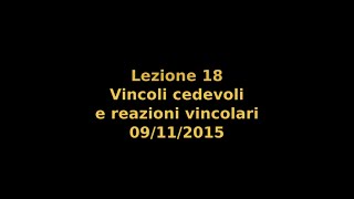 Lezione 18 Vincoli cedevoli e reazioni vincolari [upl. by Lunetta]