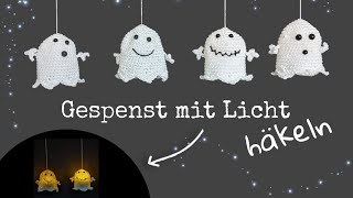 Gespenst mit Licht häkeln 💗 Herbstdeko [upl. by Rebbecca]