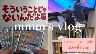 【vlog】【ハイキューグッズ開封】私のハイキューブームが止められない💸💸と最近の休日vlog🥱🫧本棚作ったり緑黄色夜祭に参戦したり🫶🏻 [upl. by Barri]