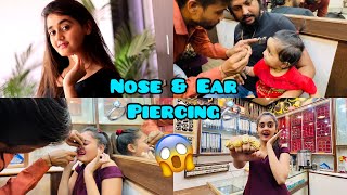 OMG Nose amp Ear Piercing With gold Jewellery Shopping on Akshay Tritiya Occasion  Bindass Kavya [upl. by Esilehs521]