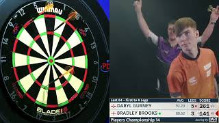 NINE DARTER Bradley Brooks pins perfection at PC14 [upl. by Matrona131]