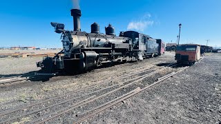 K27 MUDHEN number 463 CUMBRES and TOLTEC SCENIC Railroad ANTONITO Colorado on May 27 2024 [upl. by Aikit]