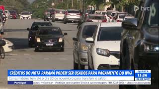 CRÉDITOS DO NOTA PARANÁ PODEM SER USADOS PARA PAGAMENTO DO IPVA [upl. by Dorcy172]