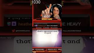 Ronnie Radke reacts to his song quotAlonequot Twitch Ronnie Radke ronnieradke fallinginreverse twitch [upl. by Anelleh]