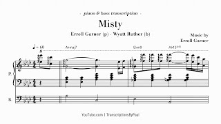 Misty  Erroll Garner transcription sheet music [upl. by Aicilaana]