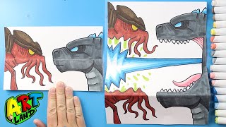 How to Draw Godzilla vs Scylla Surprise Fold [upl. by Ainek979]