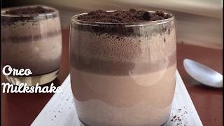 Oreo Milkshake  Just 3 Ingredients  Super Delicious Layered Oreo Milkshake  in 2 Minutes [upl. by Maker671]